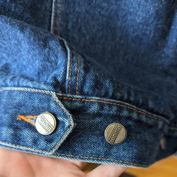 📼Vintage ACA-JOE Denim Vest Western Jean Dark Medium Wash 90s - Men's Medium - Picture 6 of 12